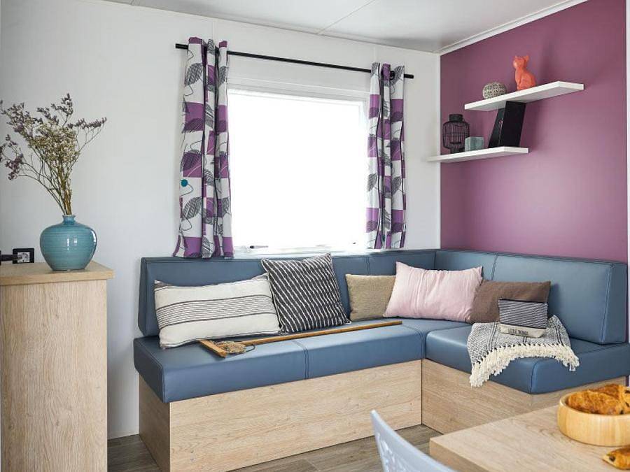 Flower Camping Loire et Châteaux - Mobilheim 4 personen - Komfort 30m² (2 Zimmer) - halbüberdachte Terrasse in Bréhémont, Loire-Tal