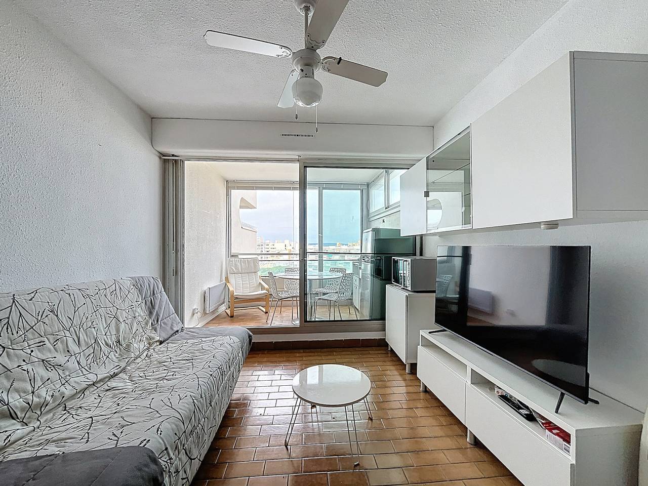 Estudio entero, Estudio Cabina Equipado - Vista al Mar - Aparcamiento Privado - Cerca de Servicios in Carnon-Plage, Mauguio