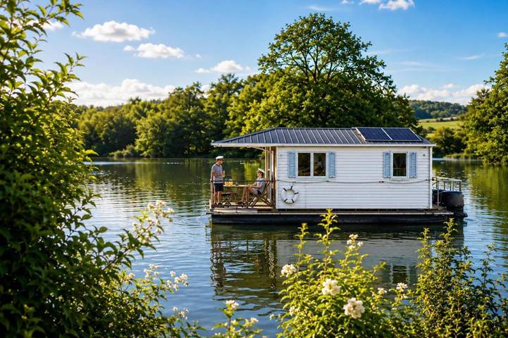 Camping pour 6 personnes, avec Balcon et Jacuzzi ainsi que Terrasse et Jardin