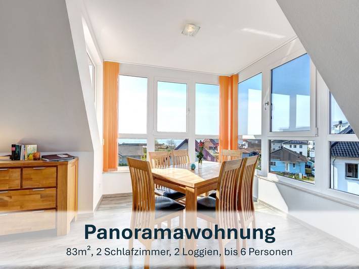 Ferienwohnung für 6 Personen, mit Balkon und Garten sowie Seeblick und Ausblick in Peenemünde
