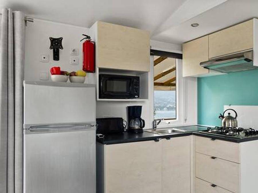 Camping Sant Salvador - Bungalow 6 personen - Mobilheim | Comfort | 3 Zi. | 6 Pers. | Erhöhte Terrasse | Clim. in Sant Salvador (Tarragona), el Vendrell