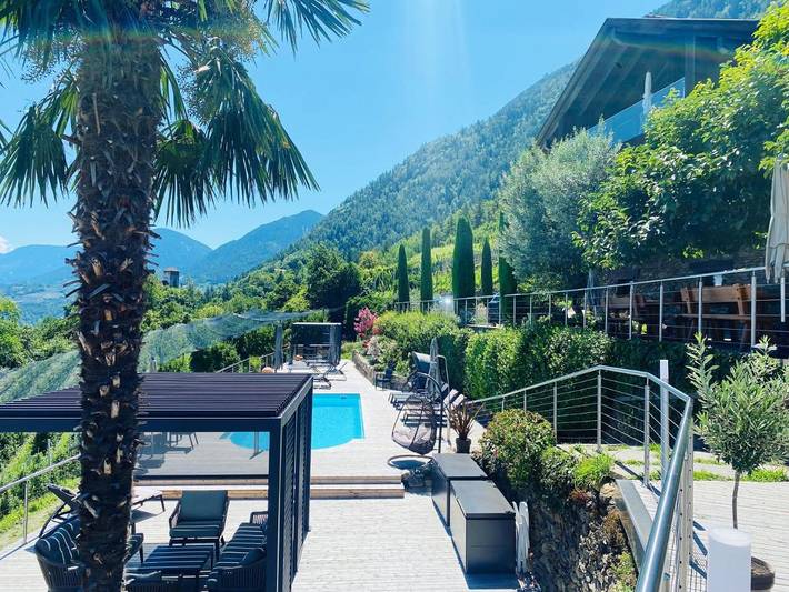 Ferienwohnung für 4 Personen, mit Garten und Ausblick sowie Pool, mit Haustier in Marling - 2