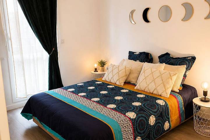 Appartement entier, Cosy Bondy. Appartement chaleureux avec parking, Wi-Fi, balcon, proche transport in Bondy, Seine-Saint-Denis
