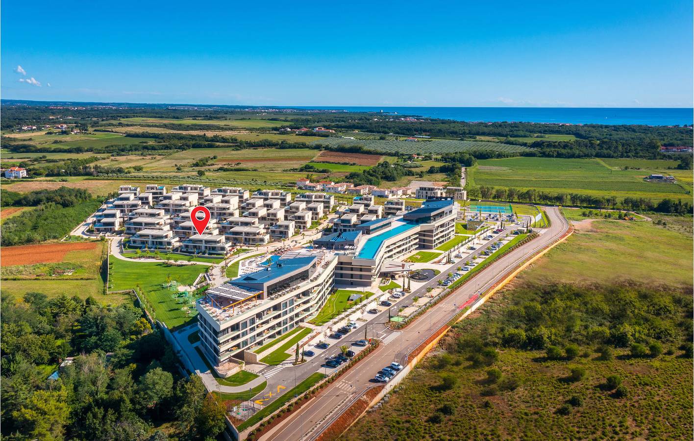 Appartement moderne en bord de mer avec piscine et terrasse, à 2 km de la plage in Umag, Région d'Umag