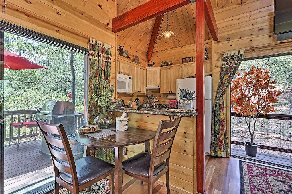 Furnished Deck: Romantic Strawberry/Pine Studio! in Strawberry, Gila County