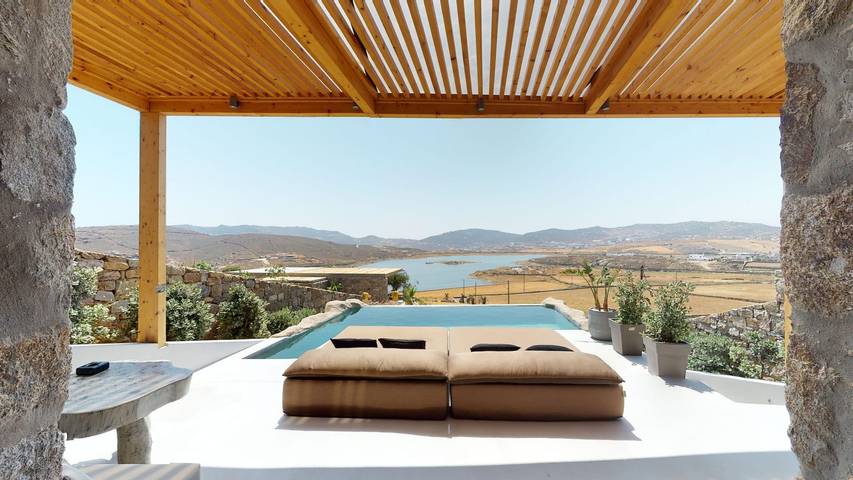 Villa für 5 Personen, mit Terrasse und Seeblick sowie Garten auf Mykonos