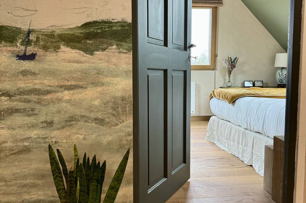 Gîte-Vista para o vale-Casa de banho privativa com banheira in Sainte-Famille-en-Auge, Lisieux (Região)