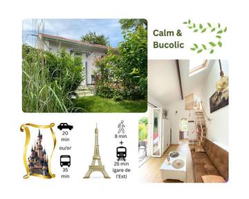 Gîte pour 4 personnes, avec jardin à Pomponne