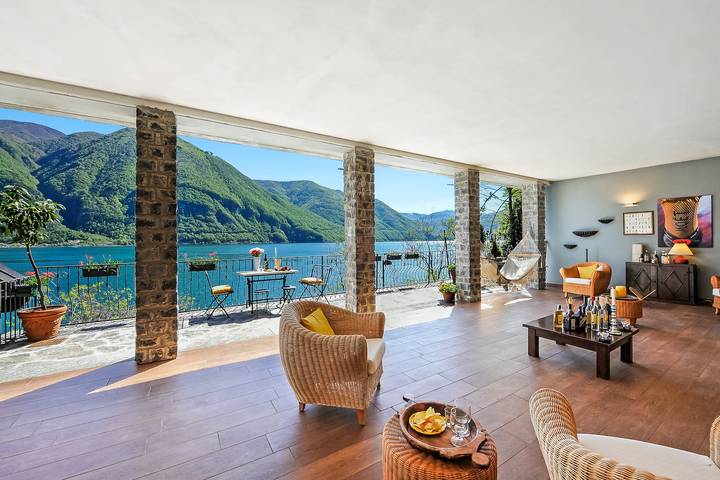 Ferienhaus für 4 Personen, mit Balkon und Terrasse sowie Kinderpool und Seeblick am Luganersee - 3