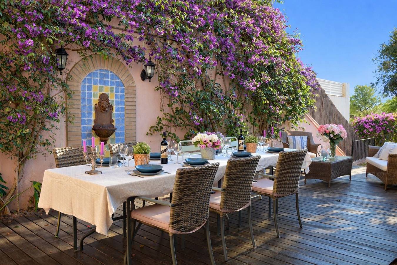 Villa Sitges Julia con estilo Americano Mejicano  muy cuidada Vista impresionante   Area muy tranquila in Sitges, Garraf