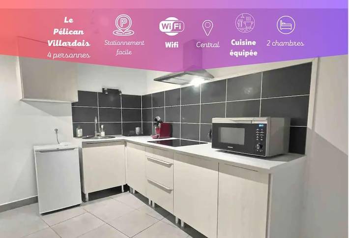 Gîte pour 4 personnes, avec Terrasse à Villars-les-Dombes