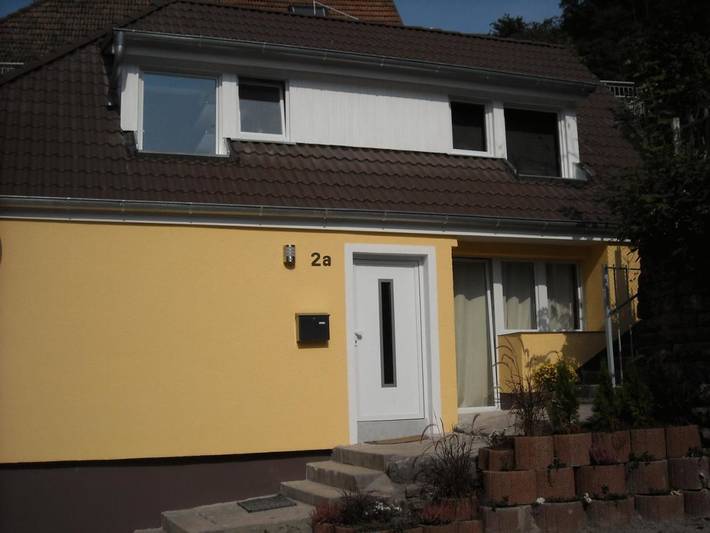 Ferienwohnung, mit Terrasse und Garten sowie Ausblick