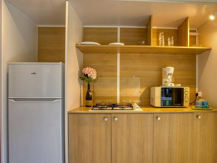 Camping La Salvinie - Mobilheim 5 personen - Tit'home Plane und Terrasse 2Ch Ohne San 1/5 pers in Terrasson-Lavilledieu, Périgord Noir