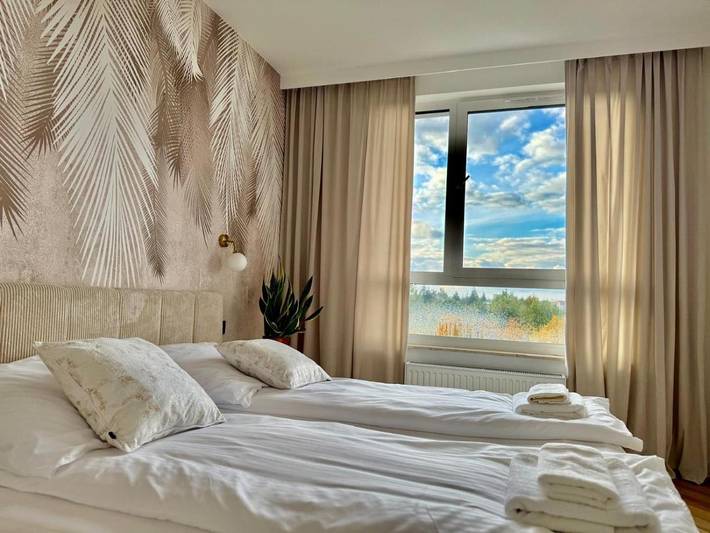 Apartament wakacyjny dla 2 osób, z balkon w Nowy Dwór Mazowiecki