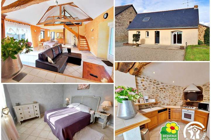Gîte pour 6 personnes, avec Balcon/Terrasse ainsi que Terrasse et Jardin