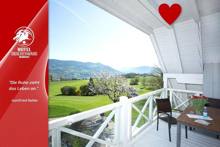 Hôtel pour 2 personnes, avec Balcon et Terrasse ainsi que Jardin et Vue sur le lac dans Mondsee
