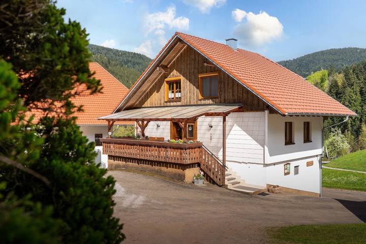 Gîte pour 3 personnes, avec jardin, animaux acceptés à Oberharmersbach