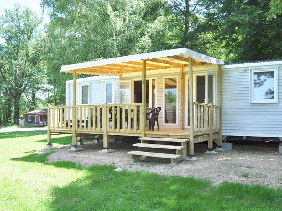 Flower Camping et Base de Loisirs de Rouffiac - Mobilheim 6 personen - Mobil Home Aventure Confort 38m² - 3 Schlafzimmer 6 pers in Angoisse, Périgord Vert
