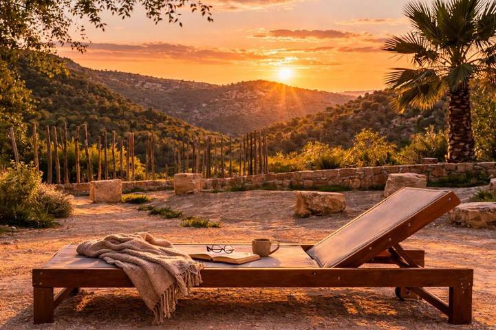 Chambre d’hôte pour 2 personnes, avec Balcon et Terrasse ainsi que Jardin et Vue à Alhama de Murcia