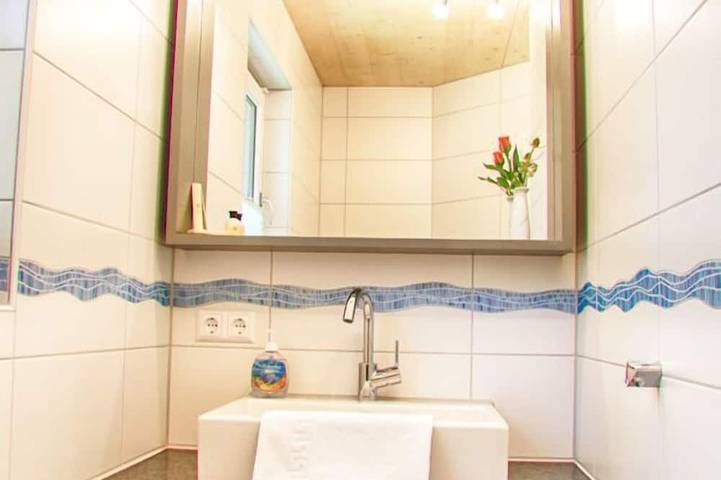 Ganze Wohnung, Für Allergiker geeignetes Ferienhaus (70 m2) mit Wasserbett und Terrasse in Markt Nordheim, Steigerwald