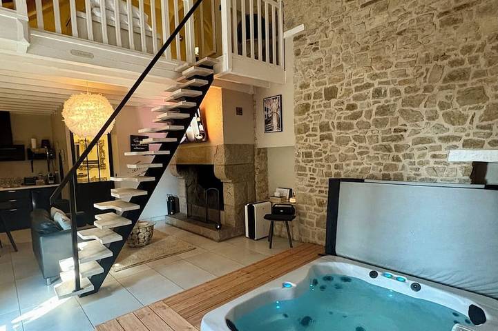 Maison de vacances pour 2 personnes, avec piscine et jacuzzi ainsi que terrasse et jardin - 1