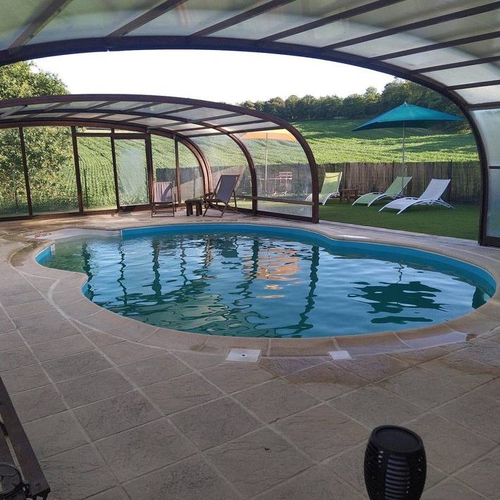 Gîte pour 4 personnes, avec piscine et jacuzzi ainsi que sauna et jardin à Quistinic - 3
