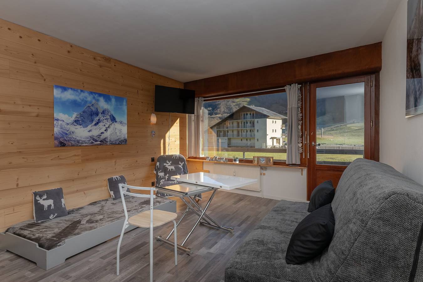 Ganzes Studio, Apartment „L'Alt-Aillon“ mit Bergblick und Balkon in Aillon-le-Jeune, Chambéry und Umgebung
