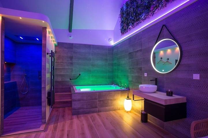 Location de vacances pour 2 personnes, avec terrasse ainsi que sauna et jacuzzi à Pleslin-Trigavou - 2