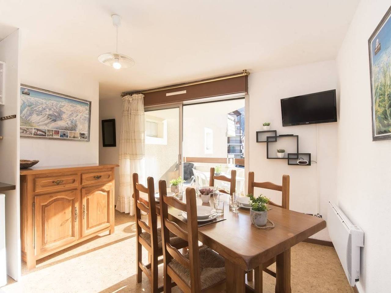 Ganze Wohnung, Typ 2 Süd Apartment mit Balkon und Privatparkplatz in Saint-Lary-Soulan, Nationalpark Pyrenäen