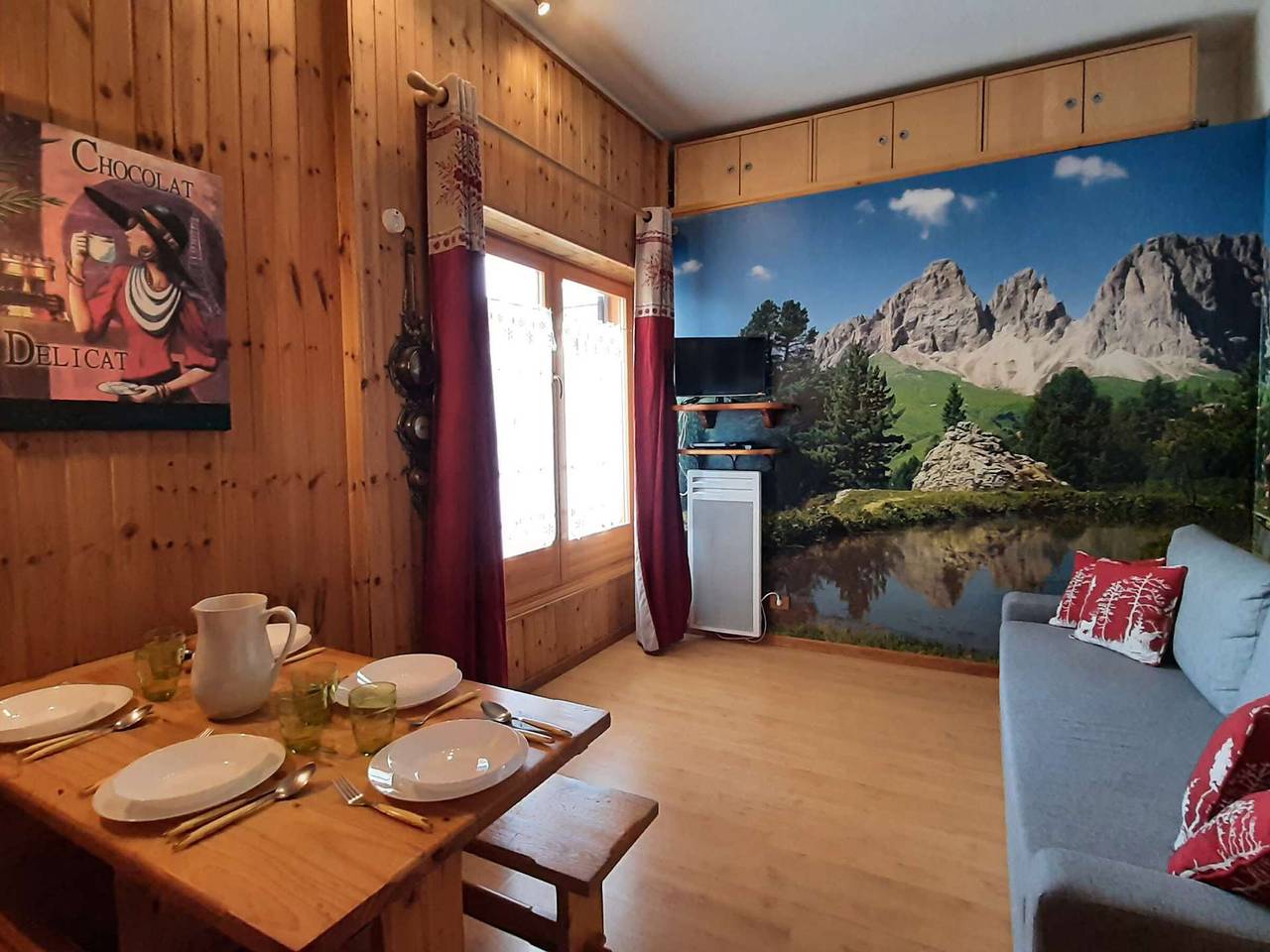 Appartement entier, Studio Montagne Montgenèvre - 5 pers, Balcon Sud, Proche Pistes et Navette in Montgenèvre, Région de Briançon
