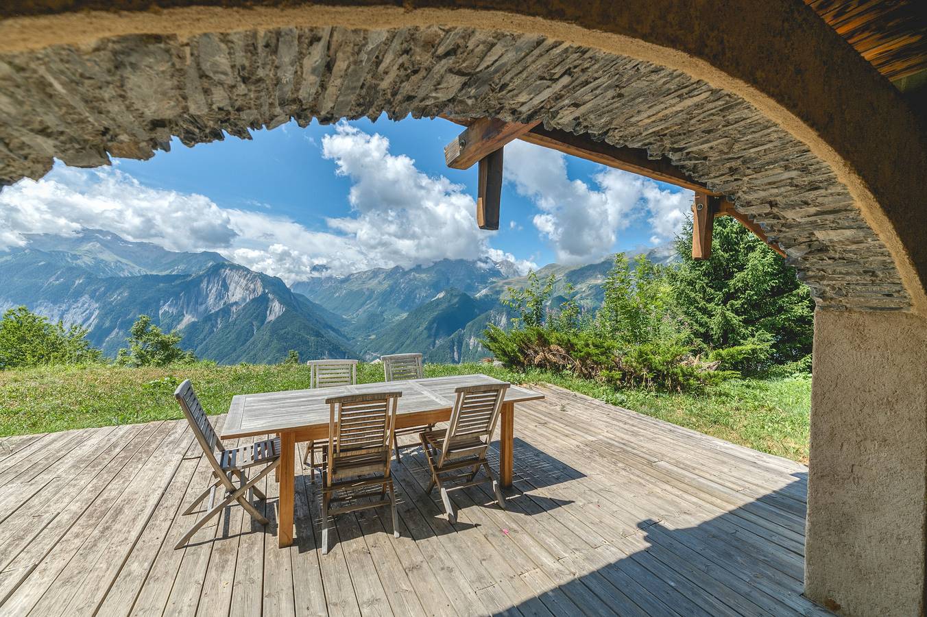 Chalet "Gabbro- Moderne Tout Confort" avec vue sur la montagne, terrasse privée et Wi-Fi in Villard-Reculas, Parc national des Écrins