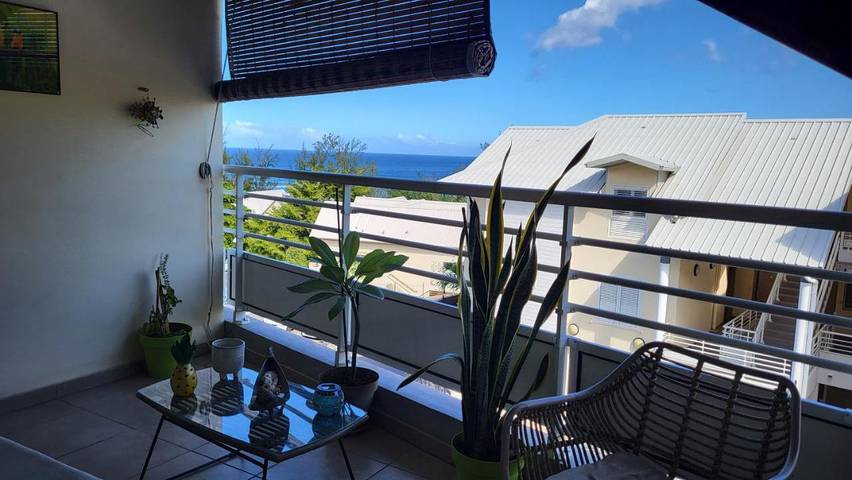 Gîte pour 4 personnes, avec terrasse et vue dans Plage de Saint-Leu