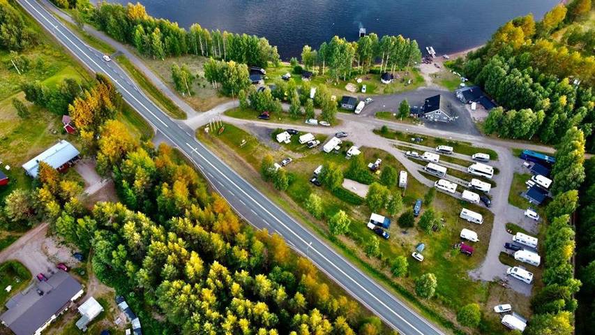 Kemping dla 6 osób, z ogród i widok oraz sauna w Finlandia Północna