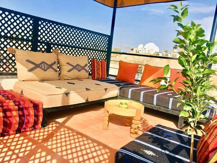 Riad pour 2 personnes, avec jardin et vue au Maroc