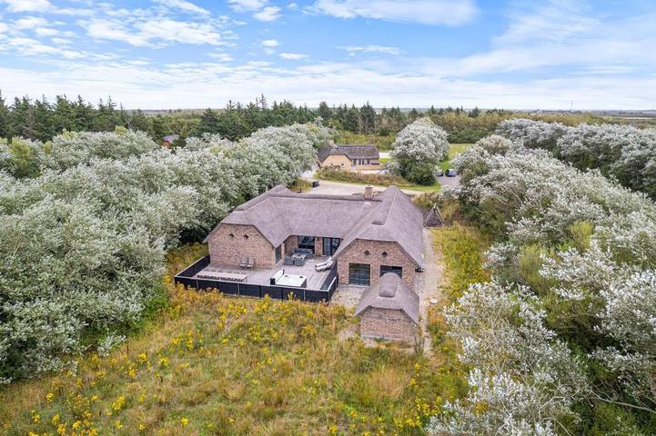 Villa for 14 personer, Balkong / Terrasse og Jacuzzi i tillegg til Terrasse og Badebasseng i Ulfborg