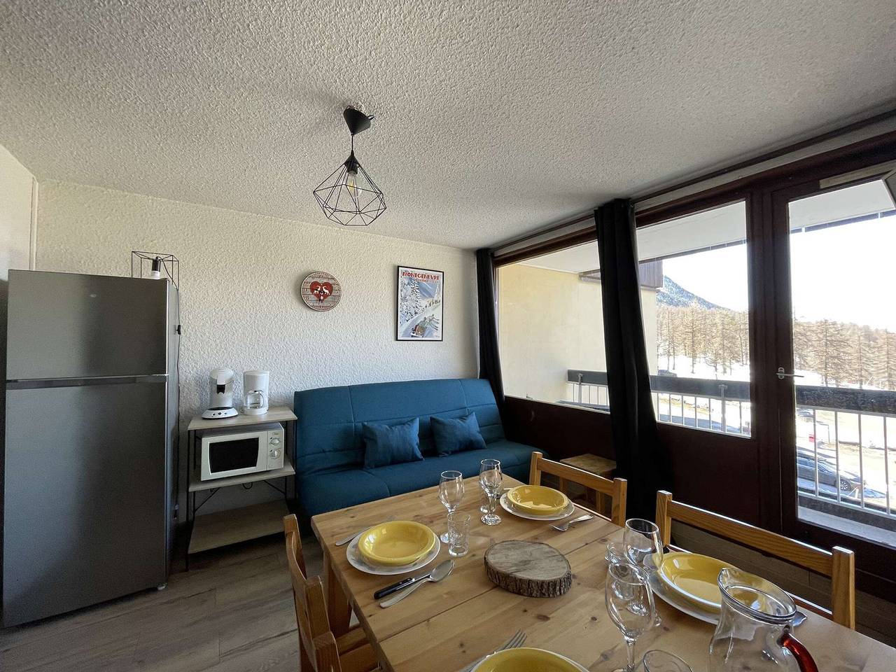 Appartement entier, Charmant Studio 4 Pers avec Balcons, Parking et Accès Direct aux Pistes – Montgenèvre in Montgenèvre, Région de Briançon