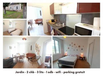 Location de vacances pour 4 personnes, avec terrasse et jardin à Bouges-le-Château