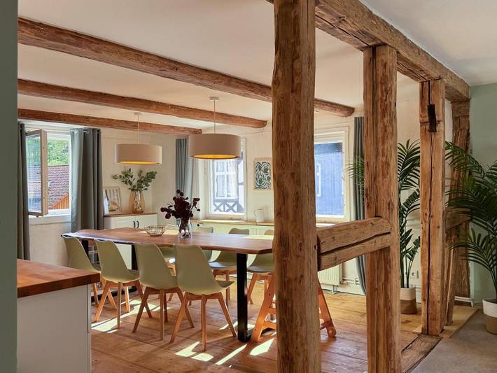 Ferienhaus für 12 Personen, mit Balkon und Ausblick, kinderfreundlich in Altenbrak