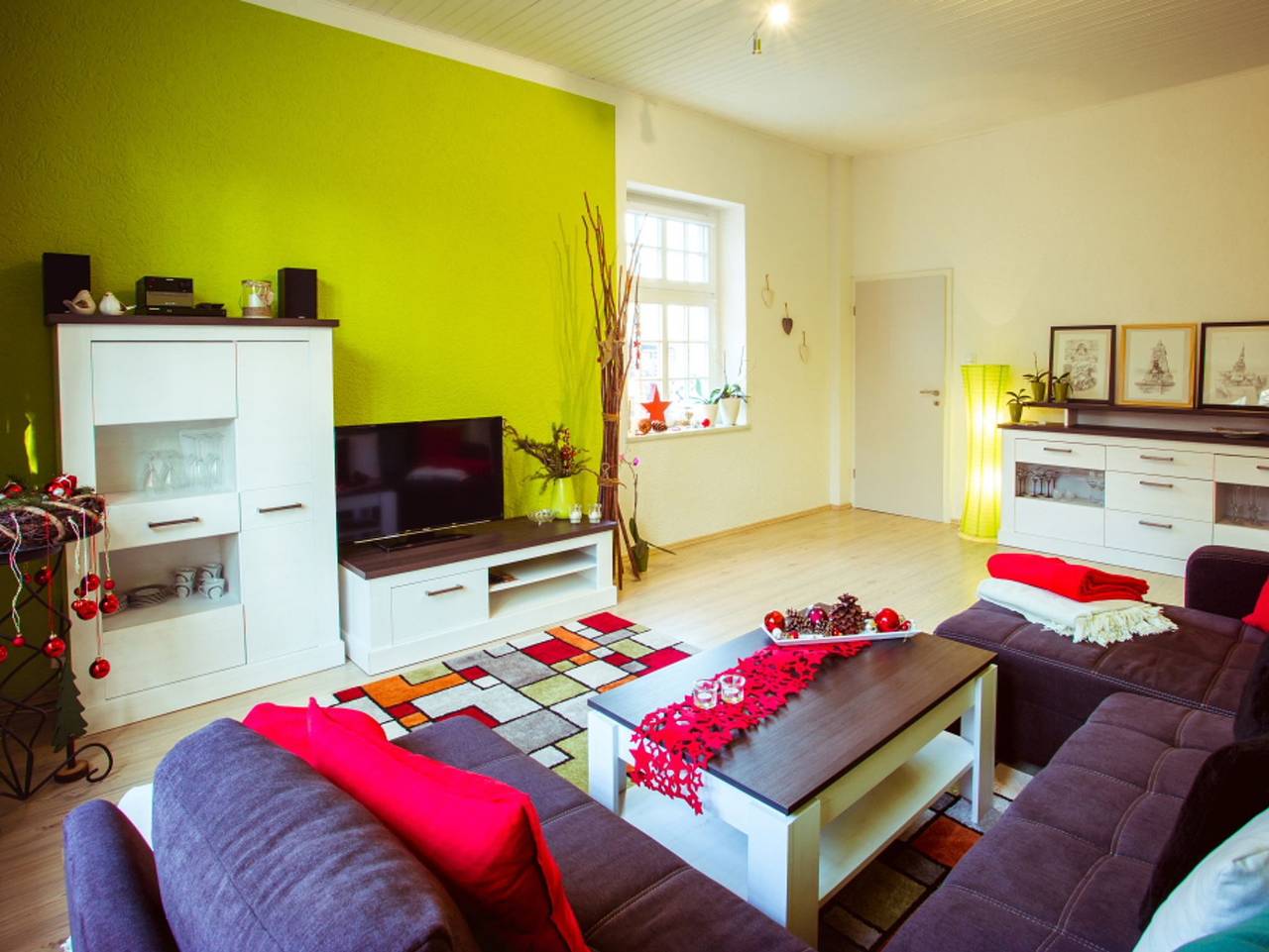 Ganze Ferienwohnung, Ferienwohnungen Hoff - Ferienwohnung mit 3 Räumen und großer Wohnküche (4 Sterne) in Göllingen, Kyffhäuserland