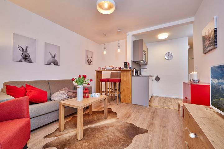 Ferienwohnung für 2 Personen, mit Balkon und Garten sowie Ausblick in Garmisch-Partenkirchen