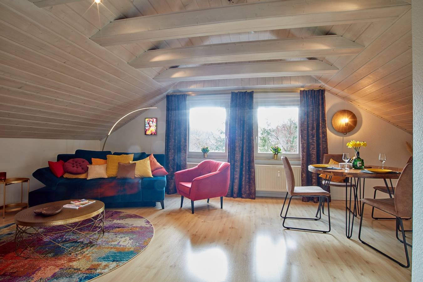 Ganze Wohnung, Ferienwohnung 'Angernest' mit Gemeinschaftsgarten, Balkon und Wlan in Elfershausen, Rhön-Bayern