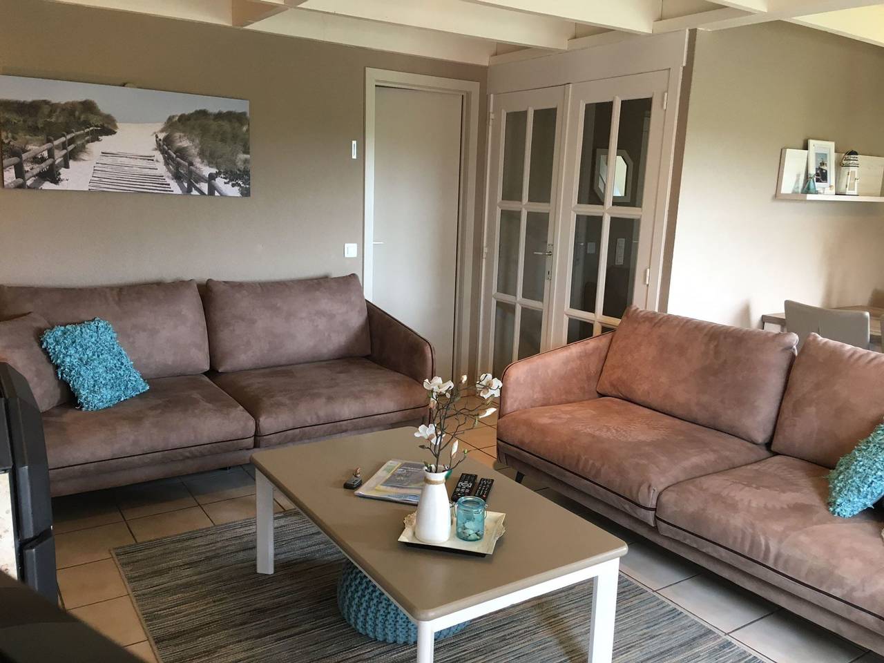 Polderwind mit Blick auf die Felder in Adinkerke, De Panne