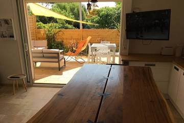 Gîte pour 6 personnes, avec terrasse dans Plage Sarrail   Rive Gauche