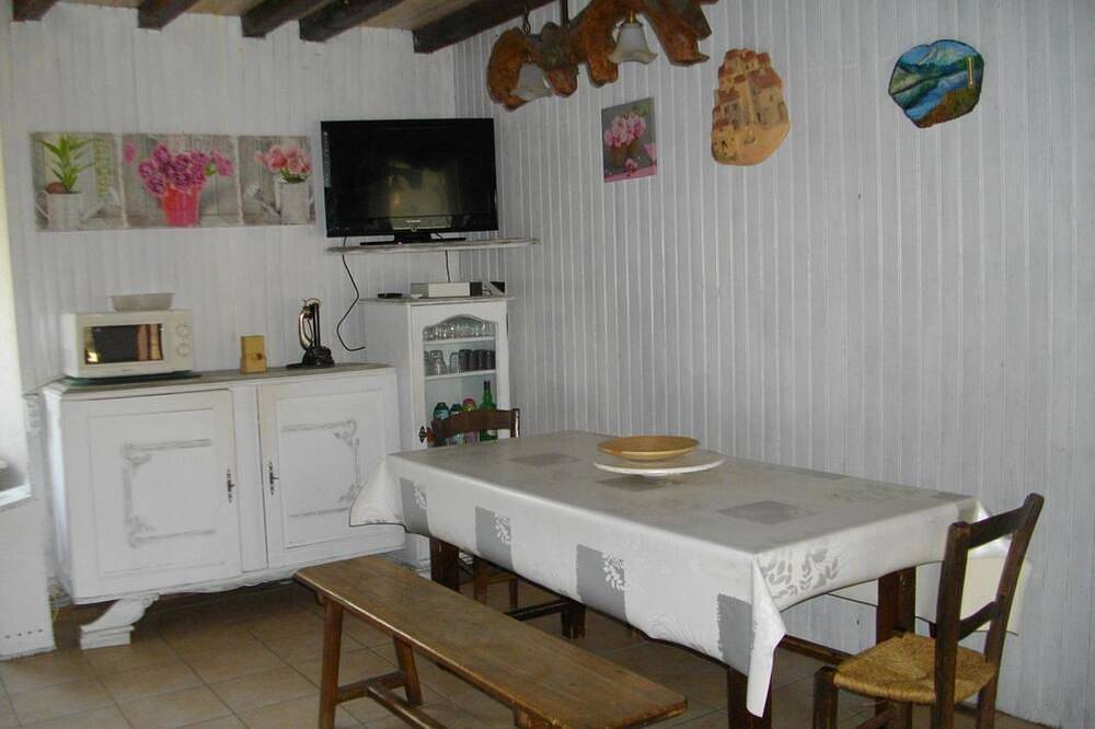 House in small mountain village by the river in Vèbre, French Pyrenees