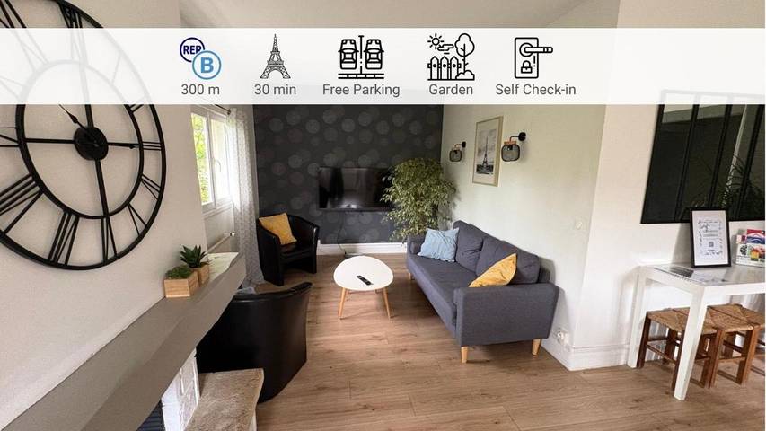 Gîte pour 8 personnes, avec Jardin à Bures-sur-Yvette