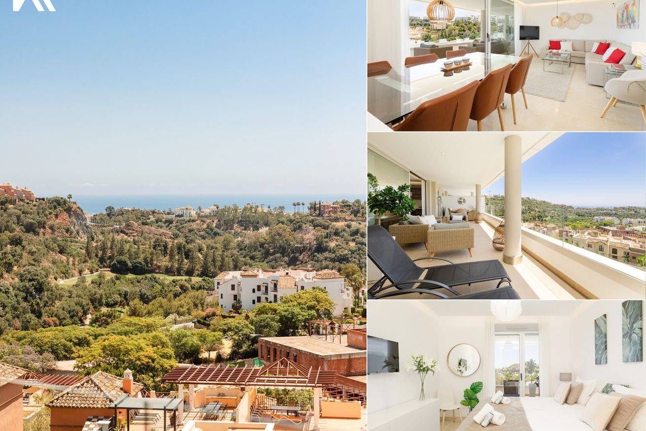 Entire apartment, Modern apartment, with large private terrace and panoramic sea views, in Benahavis in Los Arqueros, Benahavís