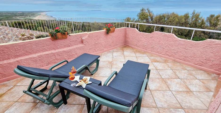 Ferienhaus für 6 Personen, mit Balkon und Terrasse sowie Ausblick