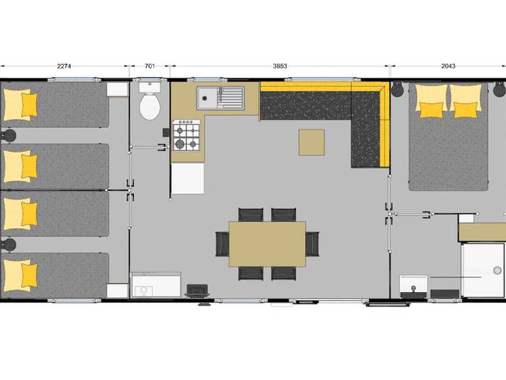 Camping für 4 Personen, mit Terrasse und Pool in Hyeres - 3