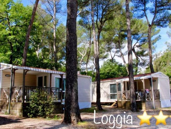 Camping Le Devancon - Mobilheim 4 personen - Maxi Confort Irm Loggia 4 pers 2Schlafzimmer - Klima in Peynier, Mittelmeerküste (Frankreich)