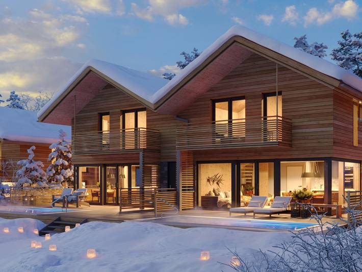 Ferienhaus für 10 Personen, mit Terrasse und Pool sowie Sauna und Ausblick - 1